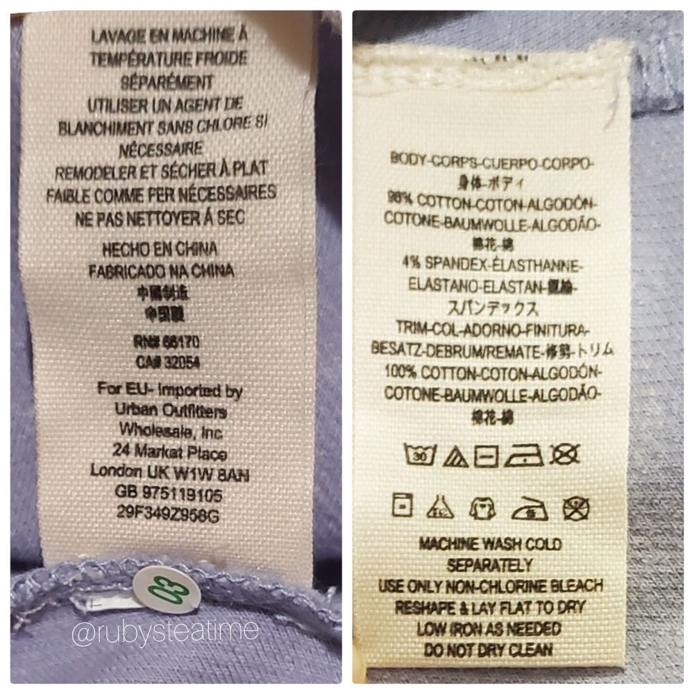 🎉 Rare! FREE PEOPLE Retro Lavender Acid Wash, Bodycon Mini Dress, New with Tag - Picture 9 of 9